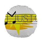 Music Dance Abstract Clip Art Standard 15  Premium Flano Round Cushions Back