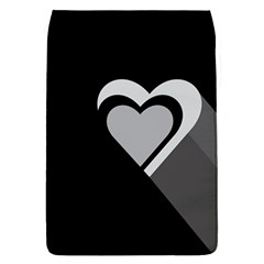 Heart Love Black And White Symbol Flap Covers (s)  by Celenk