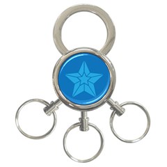 Star Design Pattern Texture Sign 3-ring Key Chains by Celenk