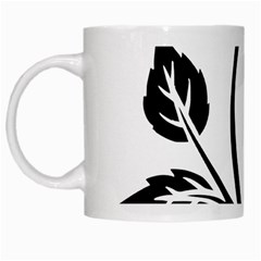 Flower Rose Contour Outlines Black White Mugs by Celenk