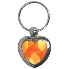 Abstract Orange Yellow Red Color Key Chains (heart)  by Celenk