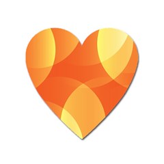 Abstract Orange Yellow Red Color Heart Magnet by Celenk