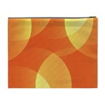 Abstract Orange Yellow Red Color Cosmetic Bag (XL) Back