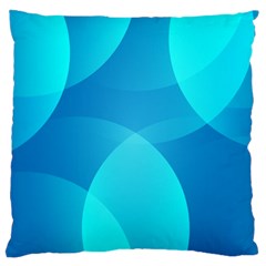 Abstract Blue Wallpaper Wave Large Cushion Case (two Sides)