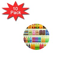 Supermarket Shelf Products Snacks 1  Mini Magnet (10 Pack)  by Celenk