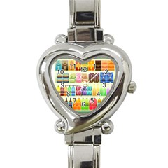 Supermarket Shelf Products Snacks Heart Italian Charm Watch by Celenk