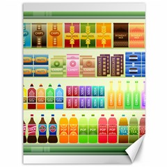 Supermarket Shelf Products Snacks Canvas 36  X 48  