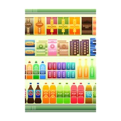 Supermarket Shelf Products Snacks Shower Curtain 48  X 72  (small)  by Celenk