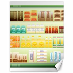 Supermarket Shelf Coffee Tea Grains Canvas 36  X 48  