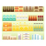 Supermarket Shelf Coffee Tea Grains Double Sided Flano Blanket (Large)  80 x60  Blanket Front