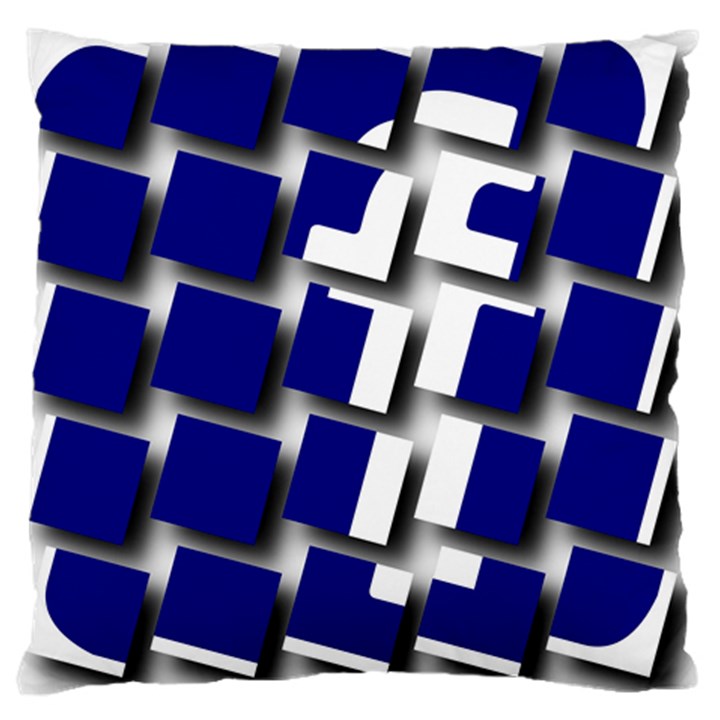 Facebook Social Media Network Blue Large Cushion Case (Two Sides)