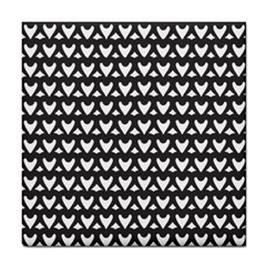 Heart Black Chain White Tile Coasters by Celenk