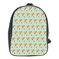 Birds Hummingbirds Wings School Bag (large) by Celenk