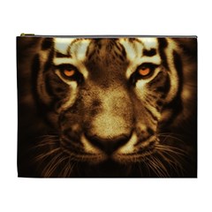 Cat Tiger Animal Wildlife Wild Cosmetic Bag (xl) by Celenk