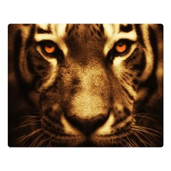Cat Tiger Animal Wildlife Wild Double Sided Flano Blanket (large)  by Celenk