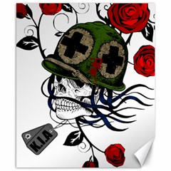 Skull Skeleton Dead Death Face Canvas 8  X 10  by Celenk