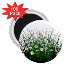Spring Flowers Grass Meadow Plant 2 25  Magnets (100 Pack)  by Celenk