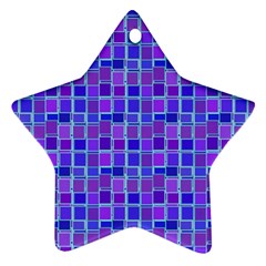 Background Mosaic Purple Blue Ornament (star) by Celenk