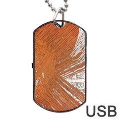 Abstract Lines Background Mess Dog Tag Usb Flash (one Side) by Celenk