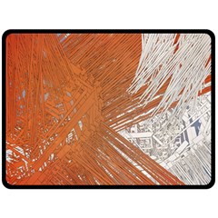 Abstract Lines Background Mess Double Sided Fleece Blanket (large)  by Celenk