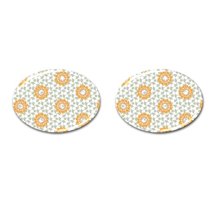 Stamping Pattern Fashion Background Cufflinks (Oval)