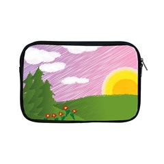 Pine Trees Sunrise Sunset Apple Ipad Mini Zipper Cases by Celenk