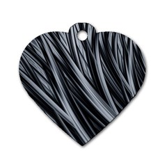 Fractal Mathematics Abstract Dog Tag Heart (Two Sides)