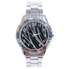 Fractal Mathematics Abstract Stainless Steel Analogue Watch