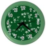 Template Winter Christmas Xmas Color Wall Clocks Front