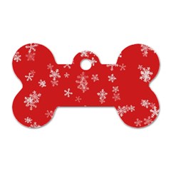 Template Winter Christmas Xmas Dog Tag Bone (two Sides) by Celenk