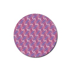 Pattern Abstract Squiggles Gliftex Rubber Coaster (round)  by Celenk