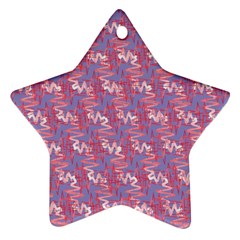 Pattern Abstract Squiggles Gliftex Star Ornament (two Sides) by Celenk