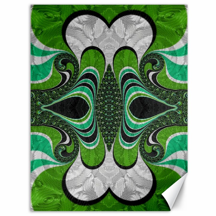 Fractal Art Green Pattern Design Canvas 36  x 48  