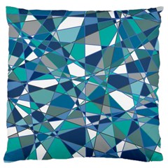 Abstract Background Blue Teal Large Cushion Case (two Sides)