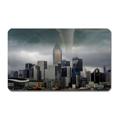 Tornado Storm Lightning Skyline Magnet (rectangular) by Celenk