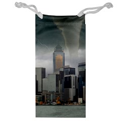 Tornado Storm Lightning Skyline Jewelry Bag by Celenk