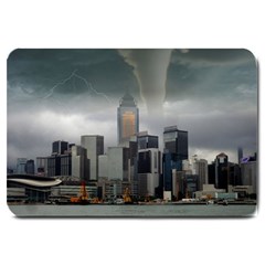 Tornado Storm Lightning Skyline Large Doormat 