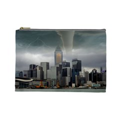 Tornado Storm Lightning Skyline Cosmetic Bag (large)  by Celenk
