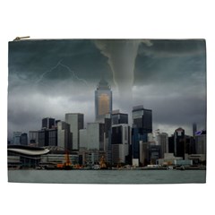 Tornado Storm Lightning Skyline Cosmetic Bag (xxl)  by Celenk