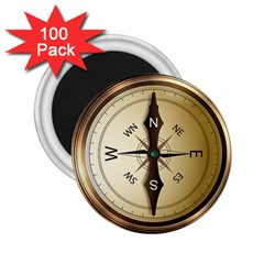 Compass North South East Wes 2 25  Magnets (100 Pack)  by Celenk