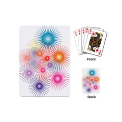 Stars Fireworks Colors Playing Cards (mini)  by Celenk