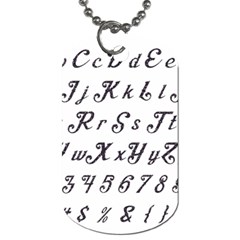 Font Lettering Alphabet Writing Dog Tag (two Sides) by Celenk