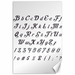 Font Lettering Alphabet Writing Canvas 20  X 30   by Celenk