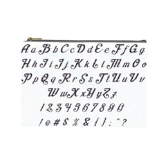 Font Lettering Alphabet Writing Cosmetic Bag (large)  by Celenk