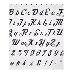 Font Lettering Alphabet Writing Shower Curtain 60  X 72  (medium)  by Celenk