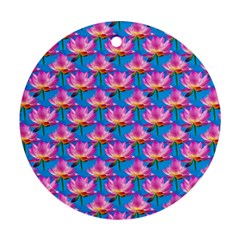 Seamless Flower Pattern Colorful Ornament (Round)