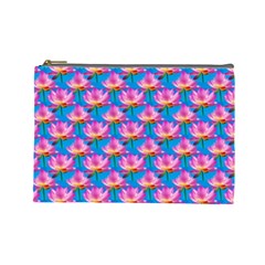 Seamless Flower Pattern Colorful Cosmetic Bag (Large) 