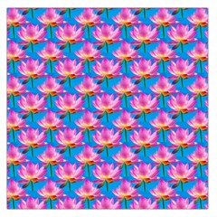 Seamless Flower Pattern Colorful Large Satin Scarf (Square)