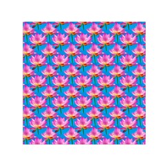 Seamless Flower Pattern Colorful Small Satin Scarf (Square)