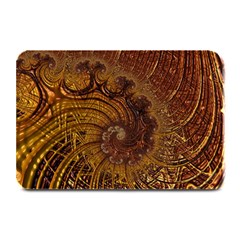 Copper Caramel Swirls Abstract Art Plate Mats by Celenk